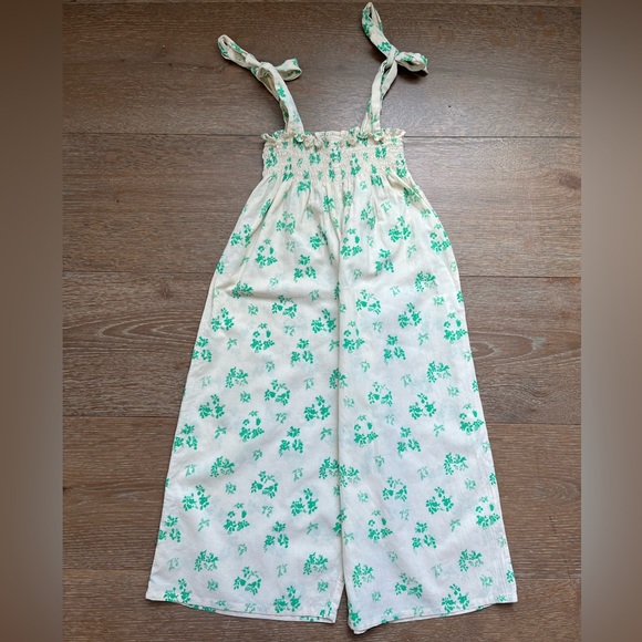 Kidsagogo Girls Paloma Jumpsuit in Cream/Green | size 3-4 Years - Picture 2 of 4